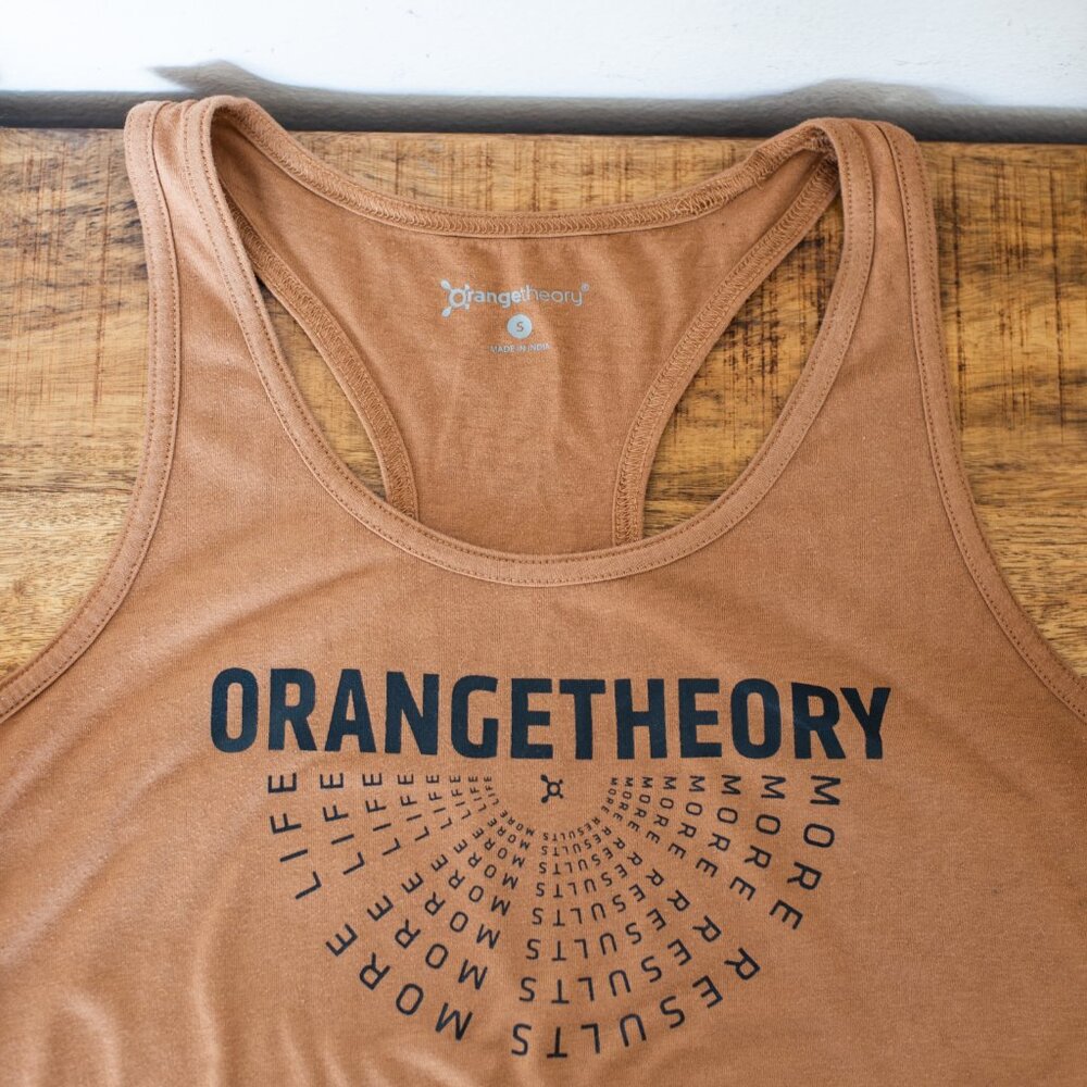Orangetheory OTF // Brown "Latte" Racerback Tank Relaxed Fit - Picture 3 of 5